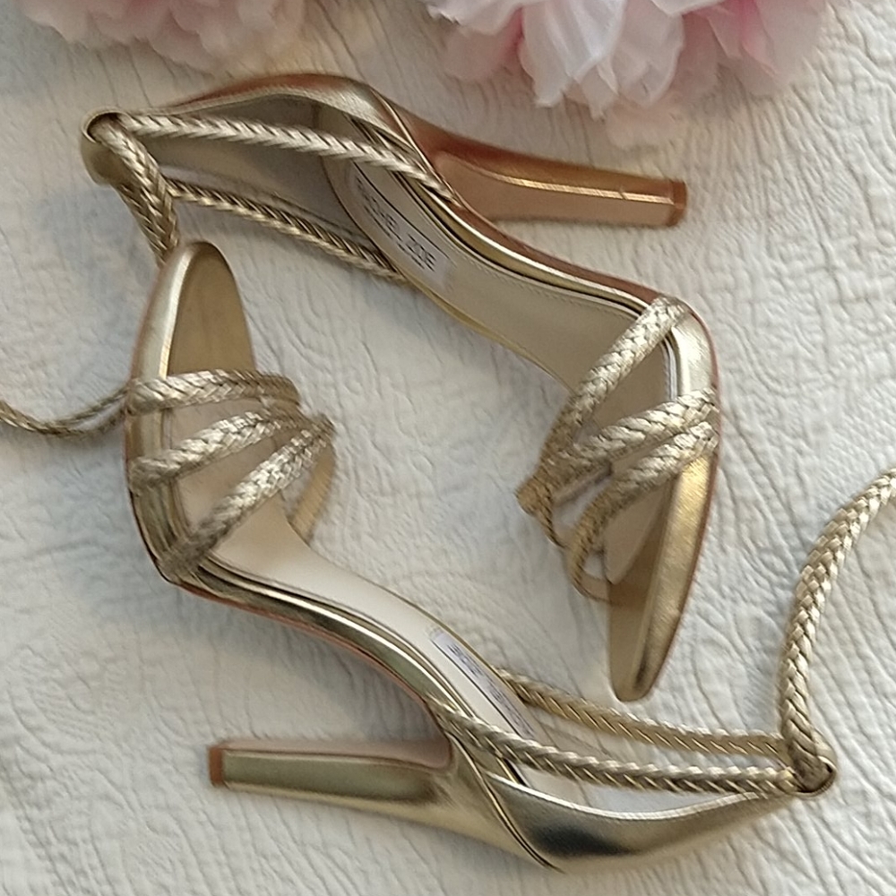 Rachel Zoe Odette Gold Sandal Sz. 6 - Picture 8 of 10